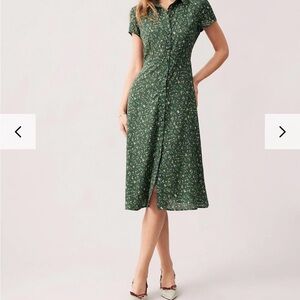 RIHOAS Green Floral Midi Dress
